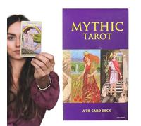 Mythic Tarot Deck, 78-Sheet Party Board Game Cards, Beginners Fortune-Telling Tarot Cards in Full English, Ideal for School, Camping & Team Activities