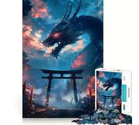 Mythic Torii Gate Dragon 1000 Piece Jigsaw Puzzles for Adults Teenagers Brain Play Peaceful Fun Sharp Edge Memorable Gift (38x52cm)