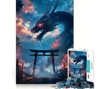 Mythic Torii Gate Dragon 1000 Piece Jigsaw Puzzles for Teenagers Memory Gain Stress Free Design Assembly Heartfelt Gift (50x75cm)