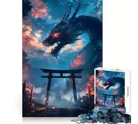 Mythic Torii Gate Dragon 1000 Piece Jigsaw Puzzles for Teenagers Memory Gain Stress Free Design Assembly Heartfelt Gift (50x75cm)