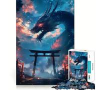 Mythic Torii Gate Dragon Adult Jigsaw Puzzles1000 Pieces Mind Exercise Toy Tension Relief Design Assembly Lovely Present (38x26cm)