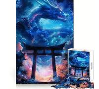 Mythic Torii Gate Dragon Jigsaw Puzzles for Adults 1000 Pieces Mind Skill Toy Slow Enjoy Design Assembly Lovely Gift (38x26cm)