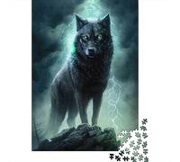 Mythic Wolf Standing 1000 Piece Extra-thick Cardboard Classic Jigsaw Puzzle Adult Jigsaws Brain Training Wall Decoration Gift Idea 52x38cm/1000pcs