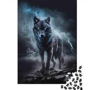 Mythic Wolf Standing Jigsaw Puzzles for Adults Interesting Puzzles 1000 Jigsaws Educational Games for Adults Gifts 52x38cm/1000pcs