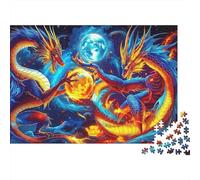Mythical Battle 1000-Piece Jigsaw Puzzle Cosmic Fantasy Art - Classic Educational Game for Adults And Kids38x26cm/1000pcs
