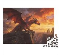 Mythical Beast 1000 Piece Jigsaw Puzzle Premium Paper Best Jigsaw Puzzles Dragon Adult Puzzles Home Decor Adult Puzzle 52x38cm/1000pcs