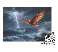 Mythical Beast 1000 Piece Jigsaw Puzzle Premium Paper Best Jigsaw Puzzles Phoenix Adult Puzzles Home Decor Family Puzzle Birthday Gift 52x38cm/1000pcs