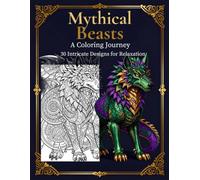 Mythical Beast A Coloring Journey for the Creative Soul: 30 Bold Stress-Relief Designs of Dragons, Phoenixes & Fantastical Beasts in Striking Mosaic Detail