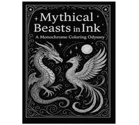 Mythical Beasts in Ink: A Monochrome Coloring Odyssey: A Creative Coloring Experience Featuring Legendary Creatures in Stunning Monochrome Art (Legends in Ink: A Monochrome Coloring Series)