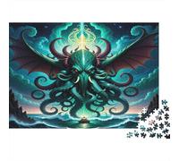 Mythical Creature-fantasy Sea Monster Year in Pictures 1000 Piece with Clean Edges Personalised Jigsaws Cosmic Entity for Mindfulness Activities for Adults in Hobby Kits 70x50cm/1000pcs