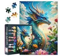 Mythical Creatures 1000 Piece Puzzle for Adults Dragon in the Garden puzzle 1000 Pieces Challenging Puzzles Suitable for Game Nights Adult and Adolescent Family Toy Gifts Finished Size: 70x50cm