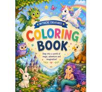 Mythical Creatures Coloring Book: Cute and Easy Unicorns, Dragons, Mermaids, Phoenix, Griffin, Pegasus, Sea Serpents, and More Fantasy Creatures to Color for Toddlers and Preschoolers