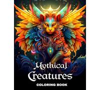 Mythical Creatures Coloring Book: Fantasy Creatures Coloring Sheets for Adults and Teens