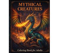 Mythical Creatures Coloring Book for Adults: 50 Fantasy Designs Featuring Dragons, Phoenixes, Unicorns, Mermaids, Griffins and More for Relaxation and Stress Relief