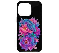 Mythical Dragon Beautiful Flowers Art Butterflies Graphic Case for iPhone 13 Pro