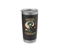 Mythical Dragon Guardian Ancient Tower Fantasy Stainless Steel Insulated Tumbler
