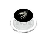 Mythical Dragon Holding Sun Orb Vintage Art PopSockets PopGrip for MagSafe