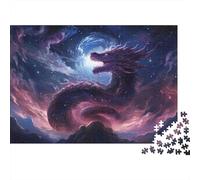 Mythical Dragon Space 1000 Piece Puzzles Colorful Cosmic Dragon Home Decoration Decompression Jigsaw for Men And Women Challenging Puzzles Jigsaw Puzzles for Adults 38x26cm/1000pcs