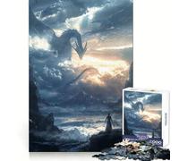 Mythical Dragons Awakening 1000 Piece Jigsaw Puzzles for Adults Teenagers Brain Play Peaceful Fun Sharp Edge Memorable Gift (38x26cm)