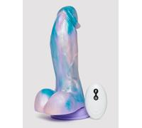 Mythical Fantasy Girthy Remote Control Vibrating Dildo 6.25 Inch - Purple Purple