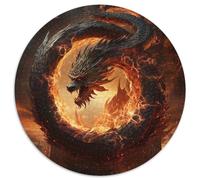 Mythical Fire Dragons Impossible Jigsaw Puzzles for Adults 1000 Piece Jigsaw Puzzles for Adults Brain Teaser & Home Decor,Perfect 67.5x67.5cm