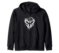 Mythical Fire Wings Rebirth Phoenix Bird Costume Zip Hoodie