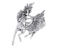 Mythical Flying Horse Design Brooch Crafted From Plated Alloy Lapel Pin Ideal for Adding Charm to Attire and As Present Shining Pin