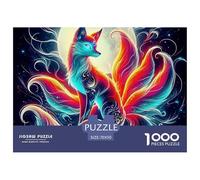 Mythical Fox with Fiery Wings in Cosmic Scene Safe Material Design for Friends, Family And Puzzle Loving People Around You 70x50cm/1000pcs