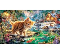 Mythical-Foxes-in-Love 1000 Piece Jigsaw Puzzle for Adults - Recycled Cardboard - Decoration 75x50cm/1000pcs