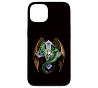 Mythical Green Dragon And Skull Cross Case for iPhone 13