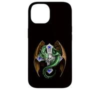 Mythical Green Dragon And Skull Cross Case for iPhone 14