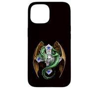 Mythical Green Dragon And Skull Cross Case for iPhone 15