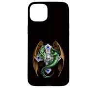 Mythical Green Dragon And Skull Cross Case for iPhone 15 Plus