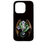 Mythical Green Dragon And Skull Cross Case for iPhone 15 Pro
