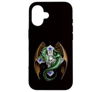 Mythical Green Dragon And Skull Cross Case for iPhone 16