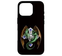 Mythical Green Dragon And Skull Cross Case for iPhone 16 Pro