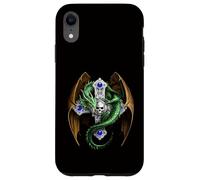 Mythical Green Dragon And Skull Cross Case for iPhone XR