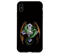 Mythical Green Dragon And Skull Cross Case for iPhone XS Max