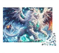 Mythical Griffin Jigsaw Puzzle 1000 Piece Jigsaw Puzzle Magical Night Sky Fantasy Animal World Puzzle for Adults Stress Relief Home Decor 70x50cm/1000pcs