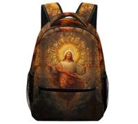 Mythical Jesus Large Capacity Kids Backpack God School Bags With Side Pockets Students Bookbag Daypack For Boys And Girls Teens One Size