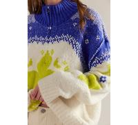 Mythical Knit Sweater at Free People in Blue And Yellow Combo, Size: Medium - female