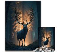 Mythical Land Deer Jigsaw Puzzles for Adults 1000 Piece Puzzles for Adults Challenging DIY Brain Teaser for Teenagers 50x75CM/19.68x29.52inch