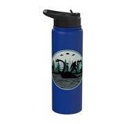 Mythical Loch Ness Aliens Mothman Bigfoot Monsters Cryptid Stainless Steel Insulated Water Bottle