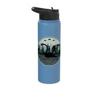 Mythical Loch Ness Aliens Mothman Bigfoot Monsters Cryptid Stainless Steel Insulated Water Bottle
