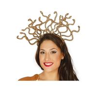Mythical Medusa Greek Goddess Fancy Dress Costume Gold Snake Headdress Headband