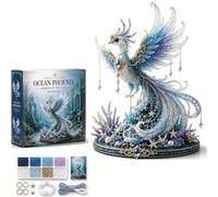 Mythical Ocean DIY Bead Kit for Beginners, 3D Beaded Animal Making Kit with Instructions, 8 Unique Sea Animal Designs with Glass Beads and Pattern Guide, Underwater Bead Embroidery Set (D)