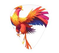 Mythical Phoenix Printed pick set - 12 pieces, thin, medium and thick guitar picks, suitable for guitar, bass, electric guitar and ukulele