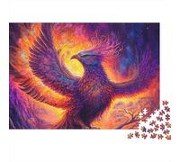 Mythical Phoenix Sturdy 1000 Piece Jigsaw Puzzle for Adults Fiery Phoenix Spreads Wings Across Dream Sky Premium Vibrant Challenging Stress Relief Game 70x50cm/1000pcs
