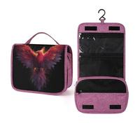 Mythical Phoenix Travel Toiletry Bag for Women,Hanging Makeup Organizer with Hook for Shampoo