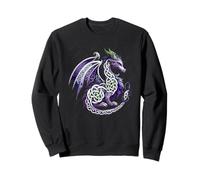 Mythical Purple Celtic Dragon Fantasy Art Sweatshirt